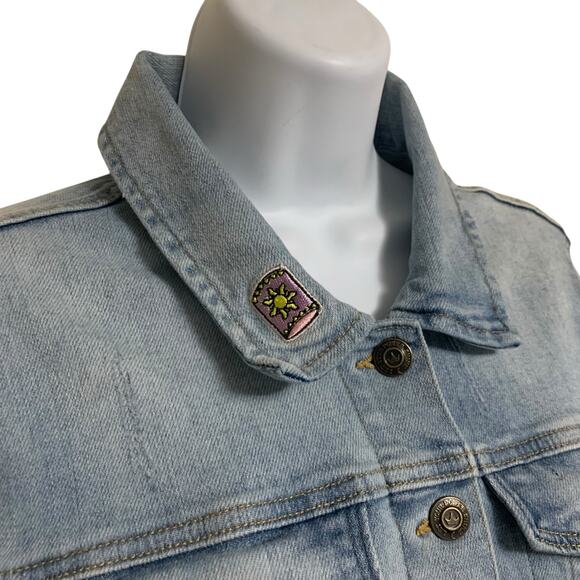 Disney Princess "Let Your Power Shine Denim Jacket Womens Size L - Picture 4 of 11